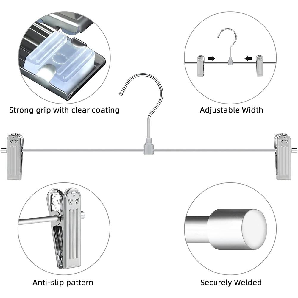 

M-Modern-Pant Hangers,Skirt Hangers With Clips Space Saving,Adjustable Clips Hangers Clothes Hangers For Pants