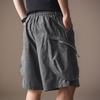 High-end Japanese Retro Washed Quick-drying Tooling Shorts Men's Summer New Big Pocket Loose Straight Five-point Middle Pants