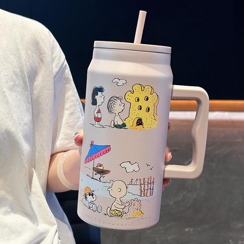 

OLOEY Snoopy Stainless Steel Insulated Straw Cup