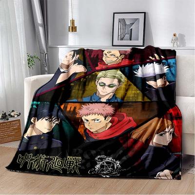 Cartoon Jujutsu Kaisen Anime Decke Kinder Super Weiche Decke für Reise Couch Sofa Picknick Bett Flanelldecke Geburtstagsgeschenk