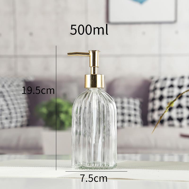 Color Clear Soap Dispenser Bottle Refillable Liquid Hand Soap Shampoo Dispenser for Bathroom Kitchen