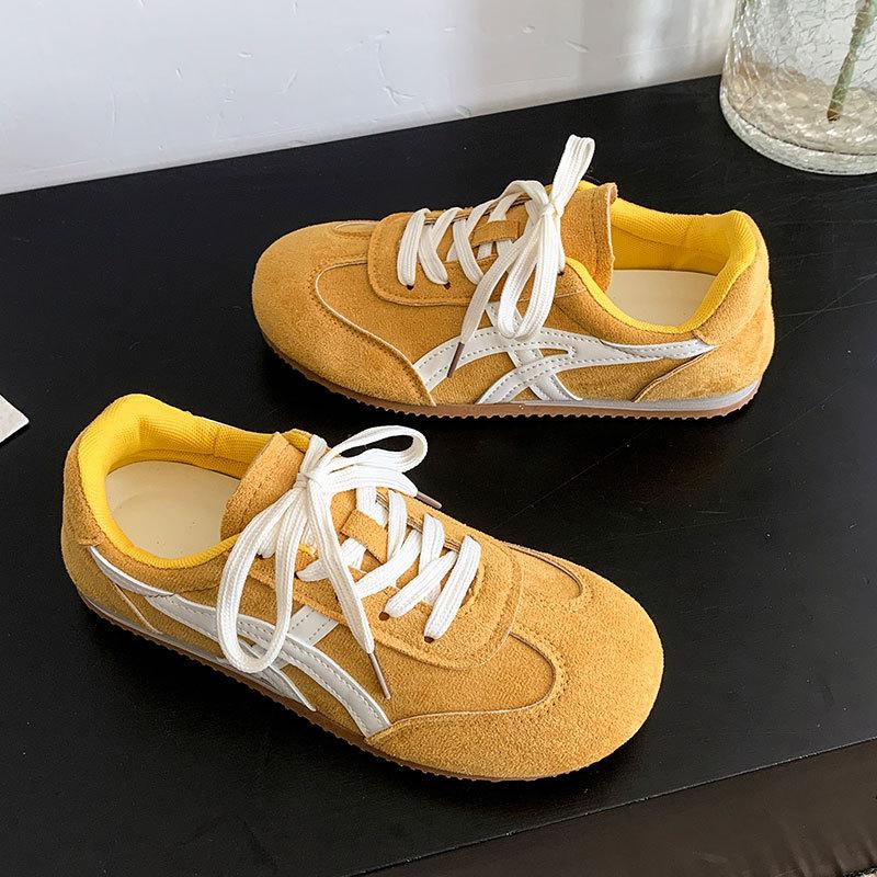 Nät snörskor platta vita skor dam vår nya fritidsskor platta skor student sportskor dam