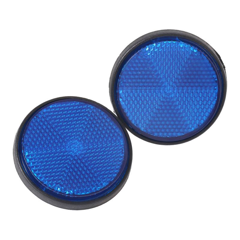 2Pcs Circular Motorcycle Reflector Night Reflective Warning Sticker Circular Self-Adhesive Reflector Safety Sign Signal Strip