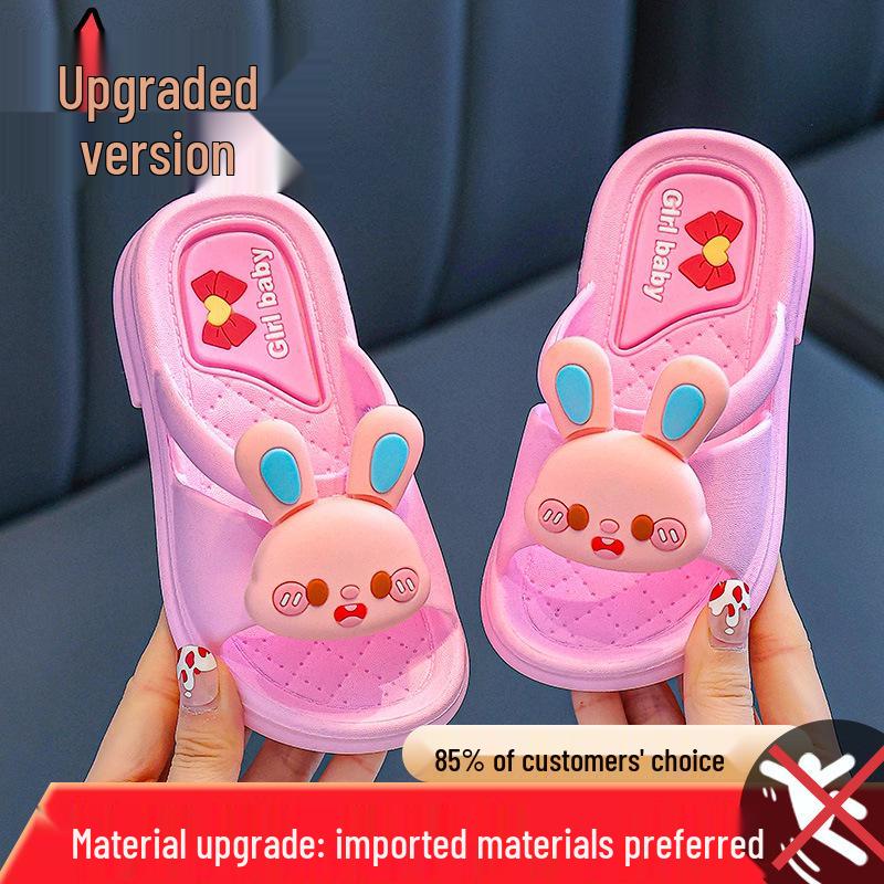 Girls' Summer Cute Princess Indoor Non-Slip Rabbit Slippers for Children