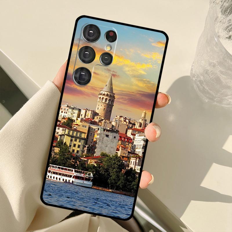 Turkey Istanbul Scenery Building Case For Samsung Galaxy S25 S24 S23 S22 S21 S20 Ultra S9 S10 Plus S21 FE S25 FE Back Cover