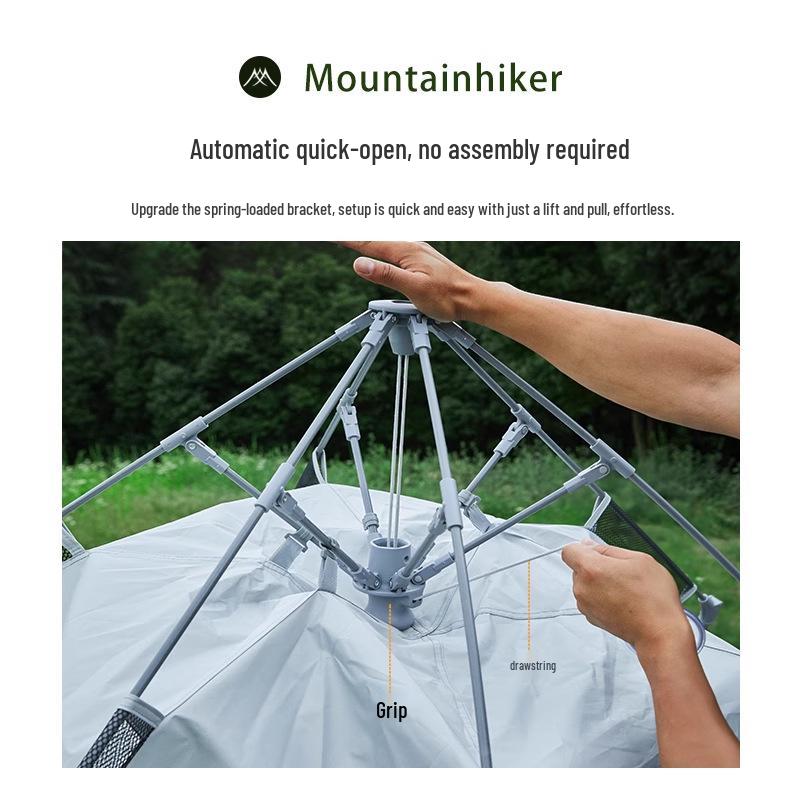 Mountain Outdoor Quick-Open Dome Tent with Detachable Sunshade