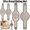 2PCS Silicone Baking Mat Long Handle Sling Non-Stick Bread Kneading Pad Dough Transfer Pad Bakery Supplies Kitchen Cooking Tool