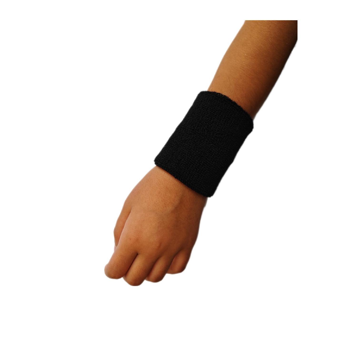 

2 Black Tennis Bracelets, Towel Sweatband, Athlete Bracelet. чорний