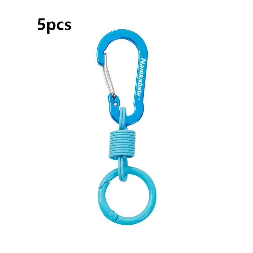 5pcs with Multi-color Spring Hook Key Ring Holder Carabiner For DIY Jewelry Accessories