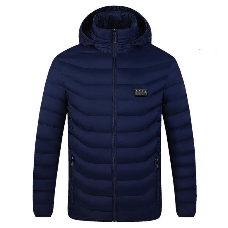 Smart USB Heated Cotton Coat: 21-Zone Temperature-Controlled Winter Warmth