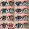 2pcs Colored Contact Lens Nature Cosplay Black Brown Student Ladies Use Contact Lenses Ultra Thin Softlens