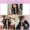 Cat Ear Striped Knit Hat For Women Winter Warmth Windproof Fashion Accessory