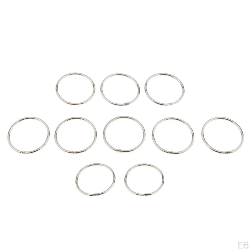 "10pcs Split Rings Key Ring Keychain Clip Holders Findings "