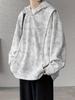 Men's Plus Size Trendy Tie-Dye Half-Zip Hooded Sweatshirt - Autumn/Winter Niche Design