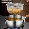 Multifuntional 304Stainless Steel Colander Frying Basket High Efficiency for Efficient Straining and Draining In Kitchen