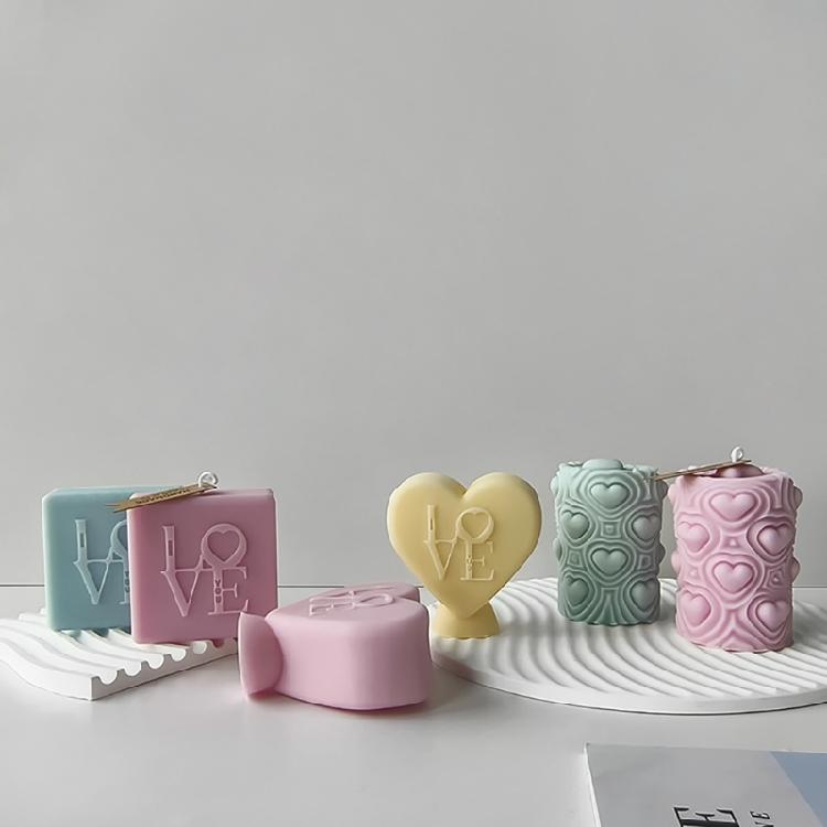 Handmade Candle Making Mold with Love Letter Enbelishment for Home Decorations