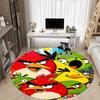 1pc Angry Birds Office Round Area Rug, Under Office Chairs Bedroom Living Room Home Decor, Room Decoa1016153