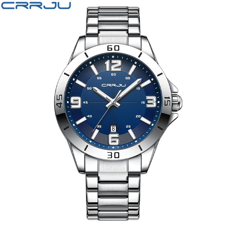 CRRJU-5003 New Steel Band Men's Watch Fashion Business Watch