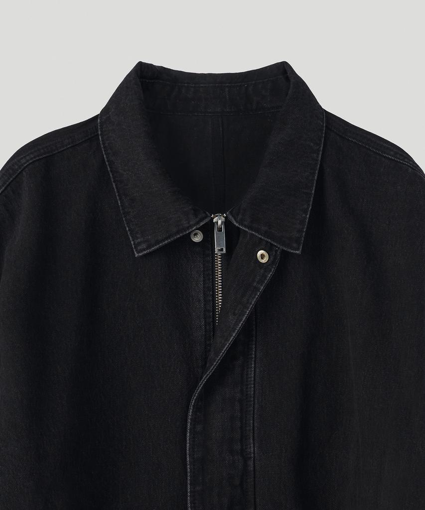 Musinsa Standard Oversized Denim Blouson Jacket [Washed Black]