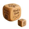 1/2/3/5/6/8Pcs Wooden Quilter Dice with 6 Engraved Quilting Tasks Solid Wood Quilting Embroidery Knitting Projects Baking Drinking Decision Dice Tools