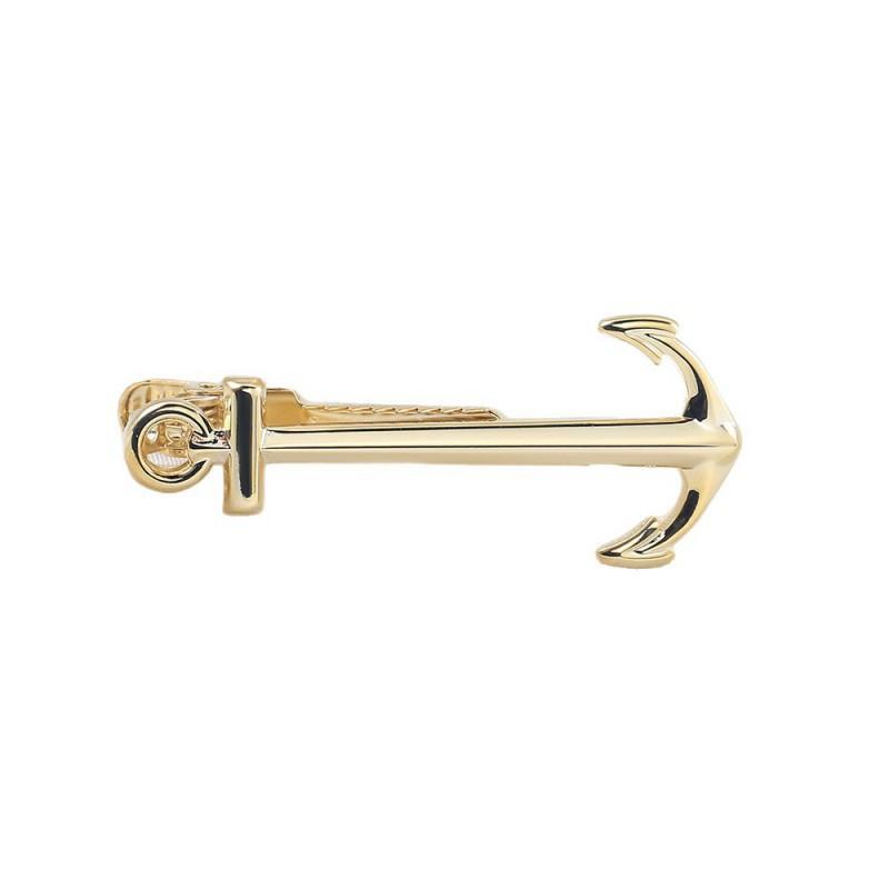 Electroplating Gold Silver Gun Black Boat Anchor Tie Clip Fun Metal Men's
