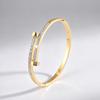 Classic Full Diamond Double Head Opening  Female Hot-selling High-value Gypsy Titanium Steel Non-fading 