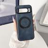 For Google Pixel 9 Pro XL Magnetic Case Calf Texture PU+TPU+PC Kickstand Phone Cover