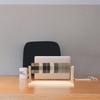 Jojofuny Wooden Tabletop Paper Roll Dispenser Vintage Rotatable Bobbin Stand Paper Roll Dispenser Holder Sewing Ribbon Yarn Organizer for Holiday