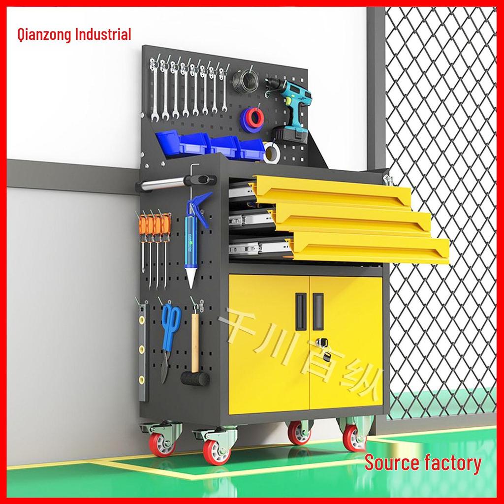 Mobile Multifunctional Tool Cart: Compact Iron Cabinet for Workshop and Auto Repair