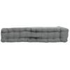Coussin de sol uni 50 x 50 cm Panama gris clair