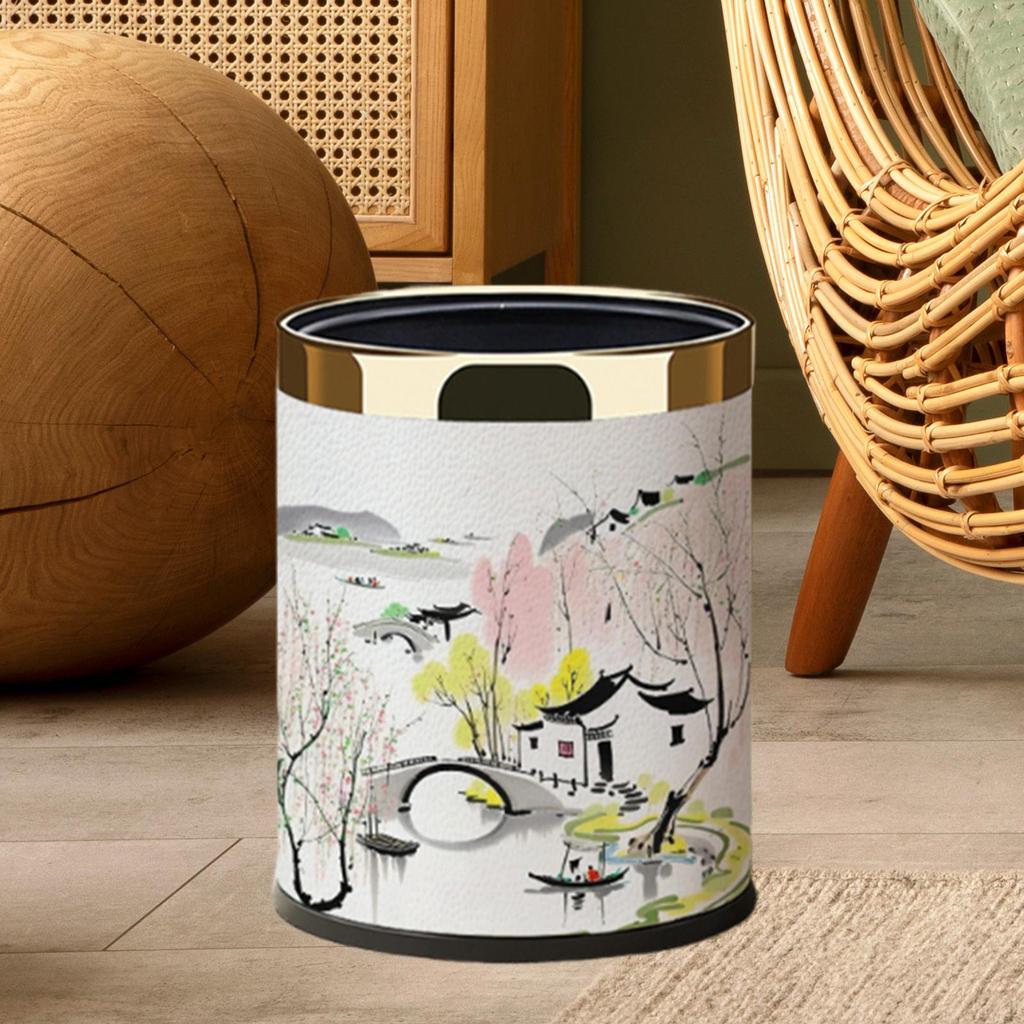 10L Elegant Decorative Trash Can for Home, Office, Hotel, Bathroom, Living Room