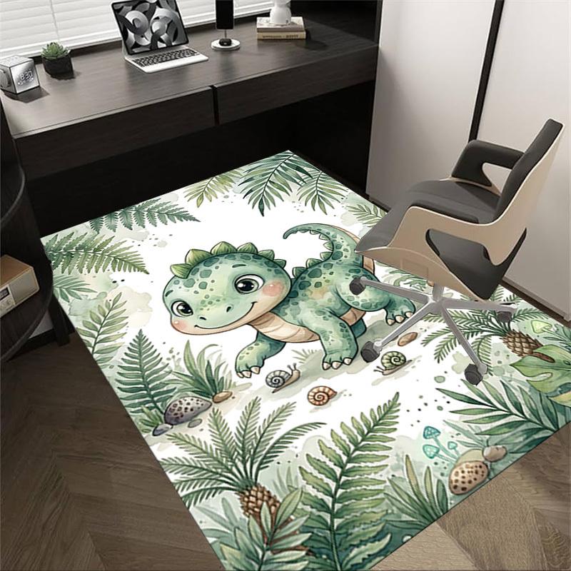 1PC dinosaur jungle Non-Slip Floor carpet, Office, family, bedroom, Studio - Large Area Rug, Vibrant Colors, Longlasting Material-X432 60cm by 90cm