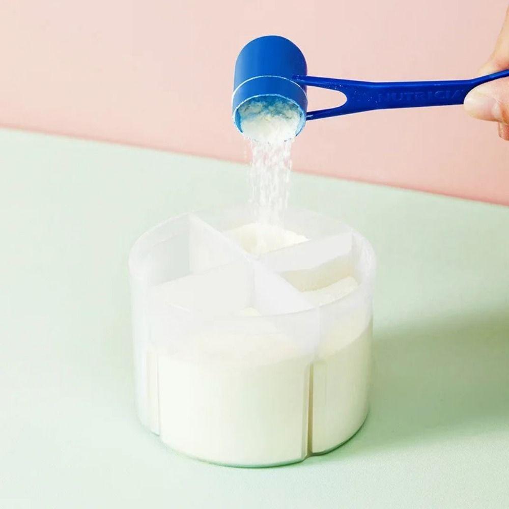 Portable Infant Milk Powder Box 4 Grids Newborn Milk Powder Container  Outdoor