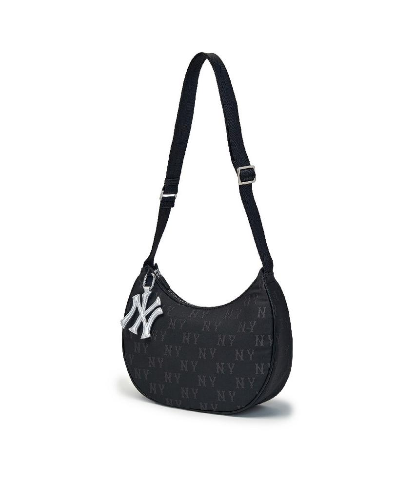 Mlb Classic Monogram Sportive Hobo Bag Ny (Black)