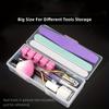 1pc Clear Plastic Nail Tool and Cosmetic Organizer Box, Countertop, Lightweight Storage Solution for Manicure Supplies