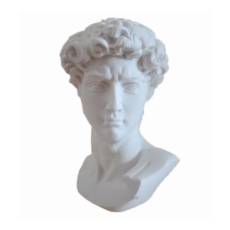 15cm European-Style David Resin Bust Statue - Nordic Decorative Figurine