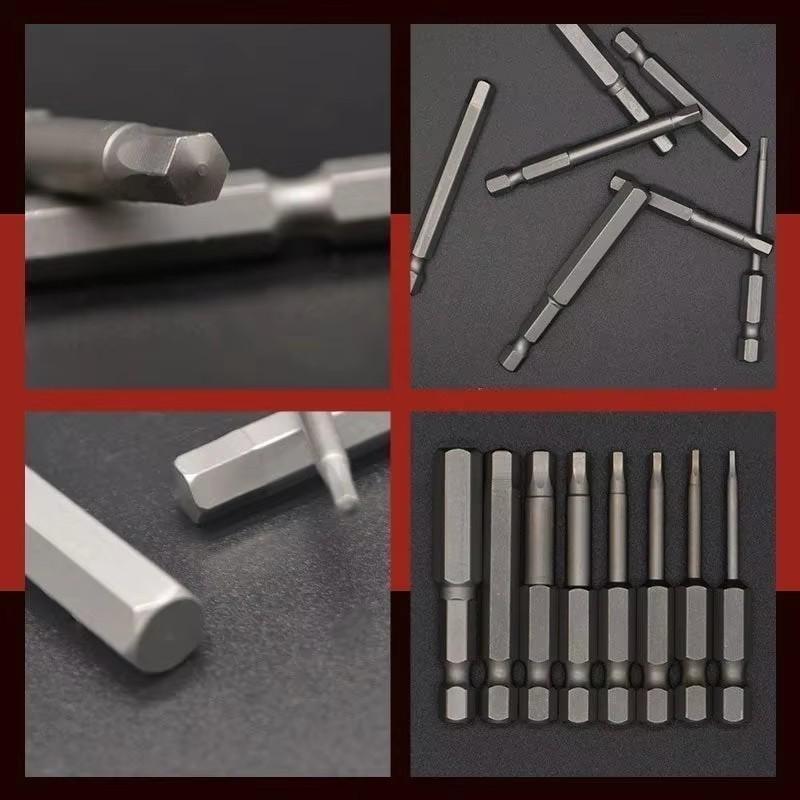 8Pcs 1/4inch Shank Hex Magnetic Screwdriver Bit Set Security Tamper Proof Screw Driver Bits Hex Head H1.5-H8