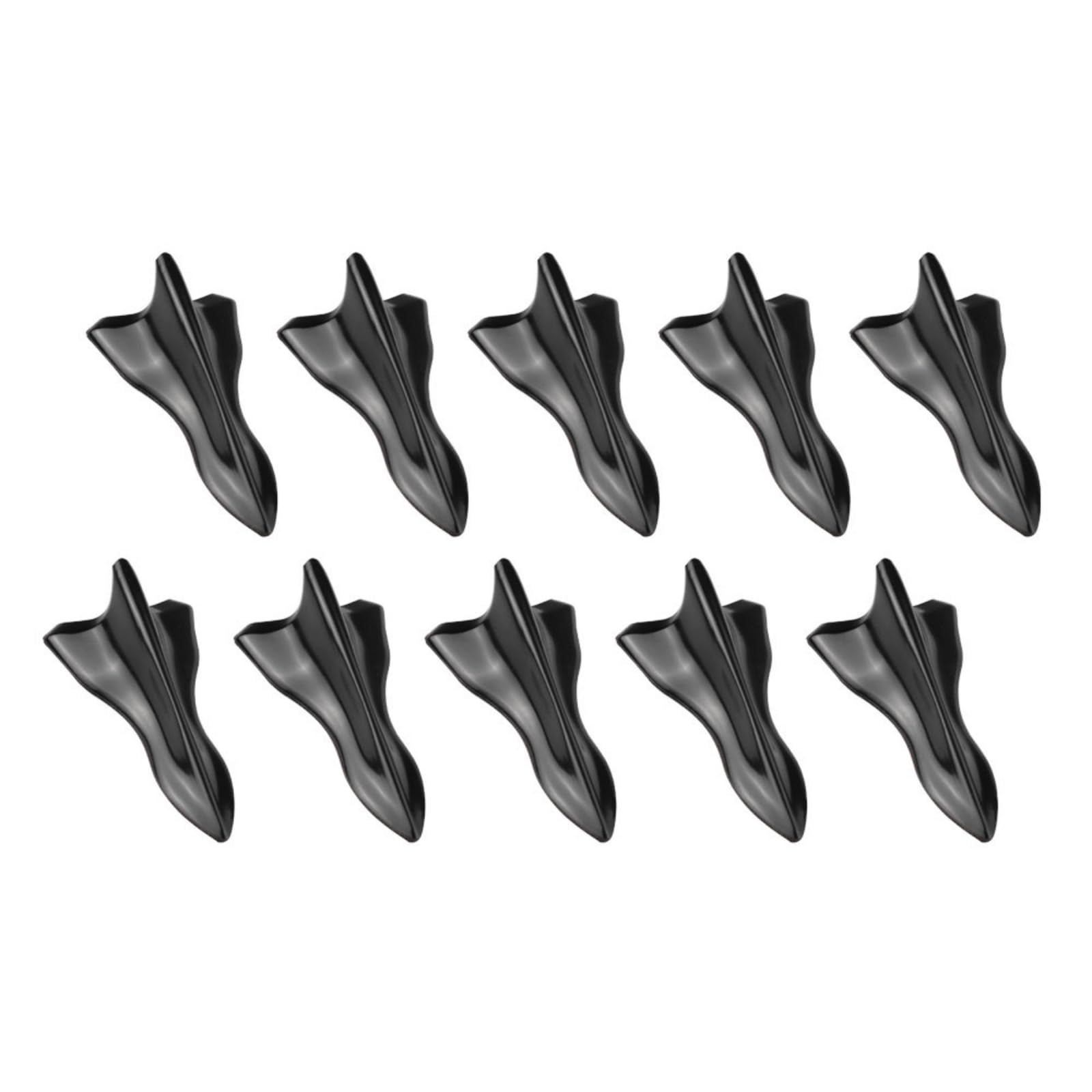 

Alpha Racing Air Vortex Generator Shark Fin Set of 10 Spoiler, Roof Wing Pointed End Style Pointed shark fin black чёрный