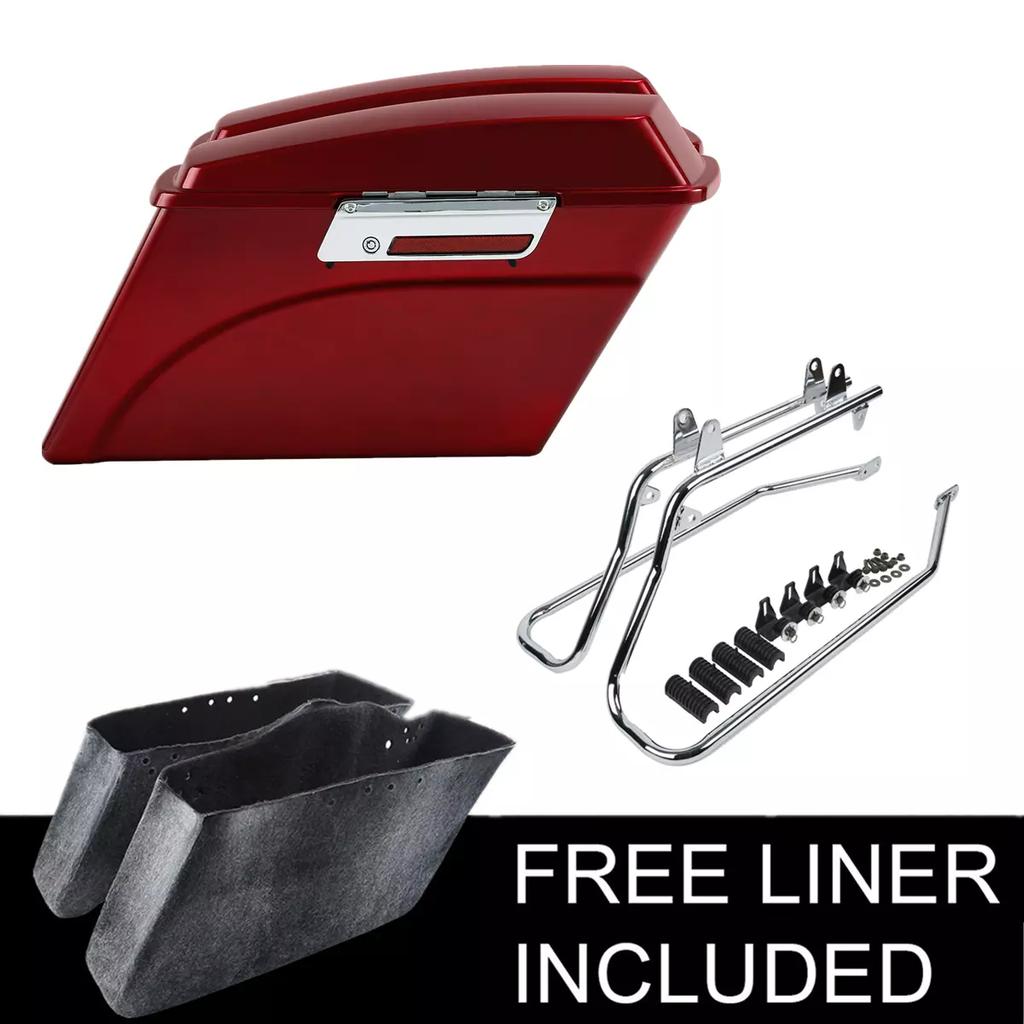 Motorcycle Saddle Bags Bag Conversion Brackets For Harley Softail Heritage Deluxe FXST 1984-2017