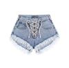 MissDenim High Waist Laced Shorts