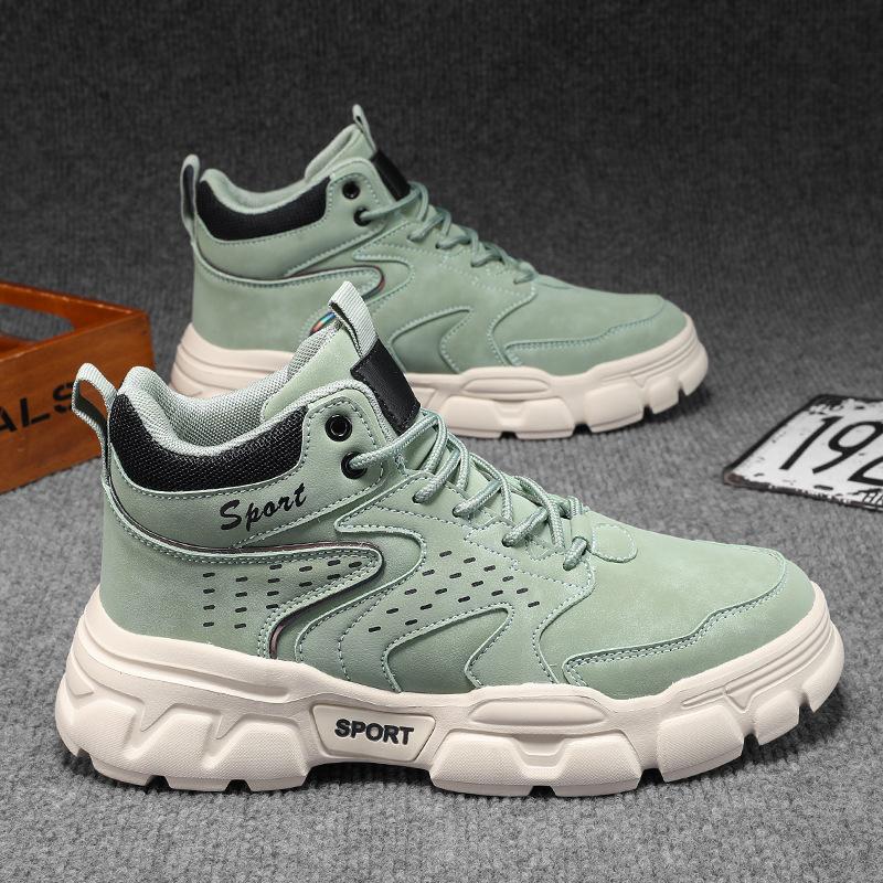 Warm Sports High-top Shoes, Waterproof Rubber and Plastic Men's Sticky Cold Running Soles, Winter Autumn Casual Martin Boots, Excellent Price