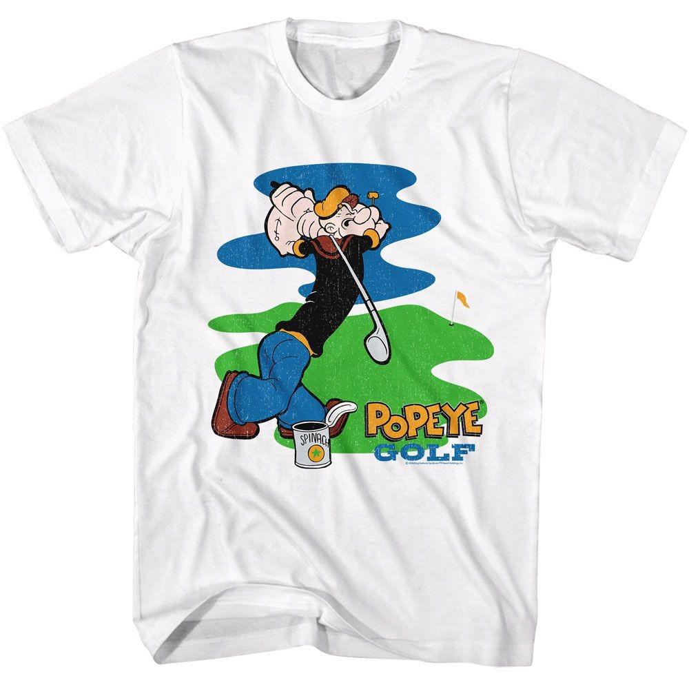 Popeye - Pop Golf - American Classics - Adult Short Sleeve T-Shirt 3XL