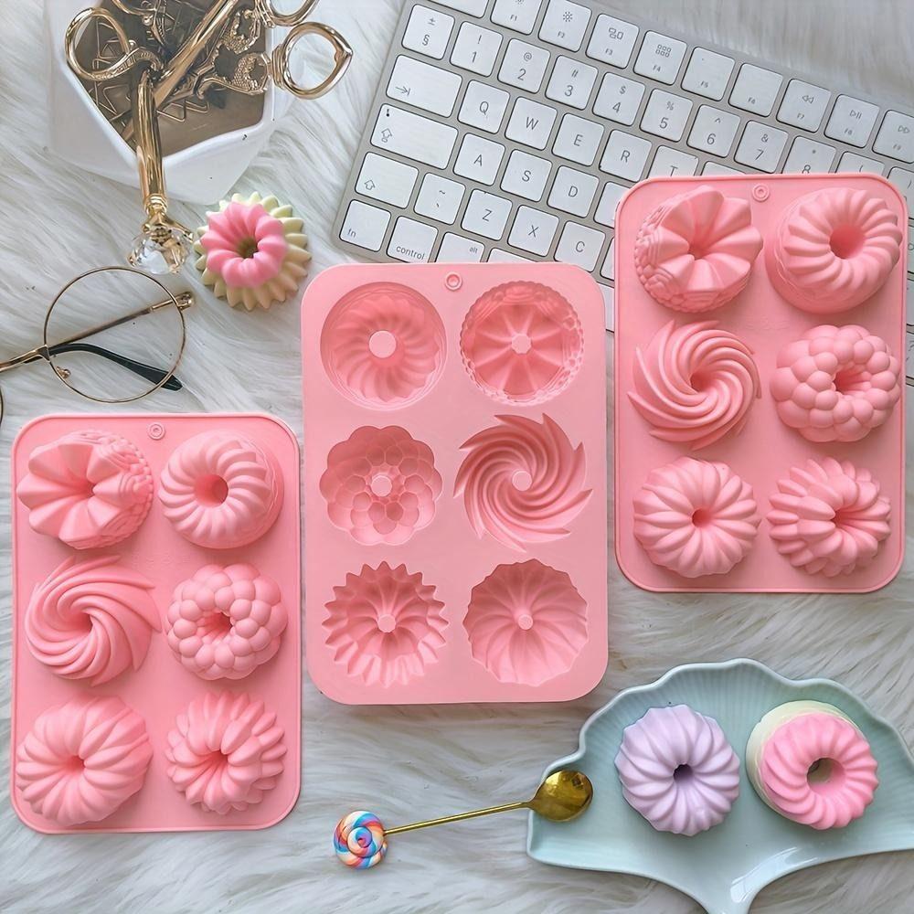 Non-Stick Fluted Tube Cake Pan Silicone Cake Molds  For Candy Making Chocolate Crafting