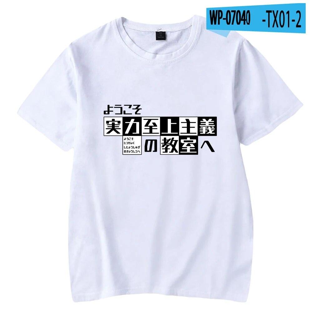 Klassenzimmer der Elite Mode T-shirt Frauen Unisex Sommer Kurzarm T-shirts Anime Casual Streetwear T-shirts Unisex