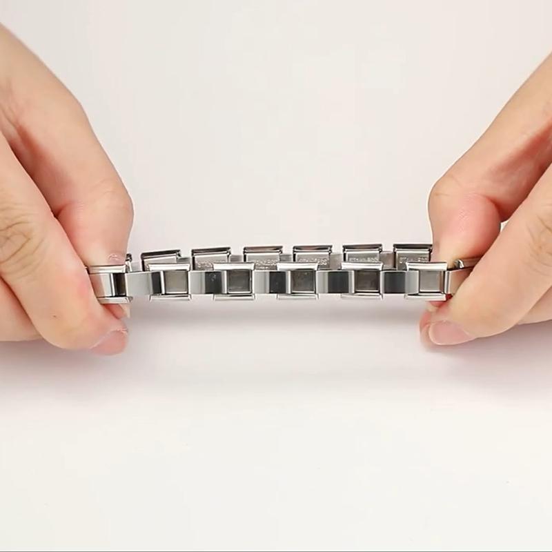 Fashion Stainless Steel Elastic Bracelet 9mm Width Italian Charm Bangle Bracelet Simple Design Girls Men Women DIY Jewelry Gifts