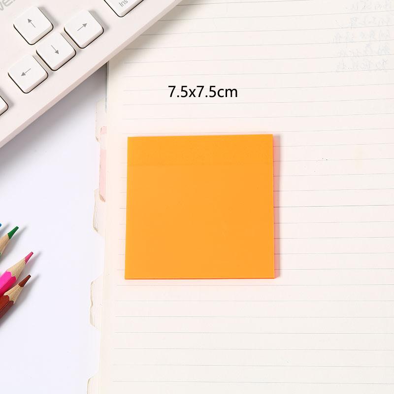 50 Sheets Creative Transparent PET Waterproof Sticky Notes Tear-off Simple Sticky Notes Office Note-taking Labels