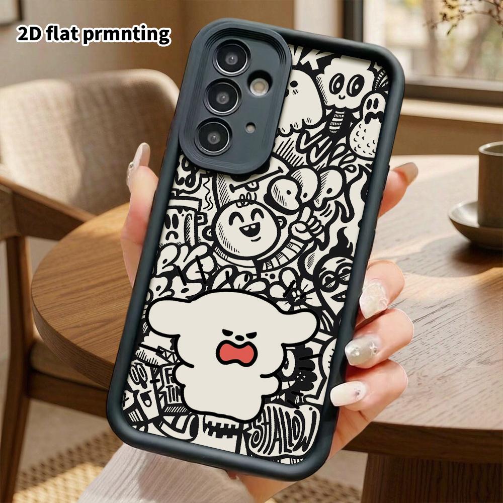 Phone Case: 2D Flat Samsung Galaxy A34 A35 M05 M06 S20 S22 S21 FE Plus 5G Protective Case, Cloud Puppy, Christmas and Halloween Gift