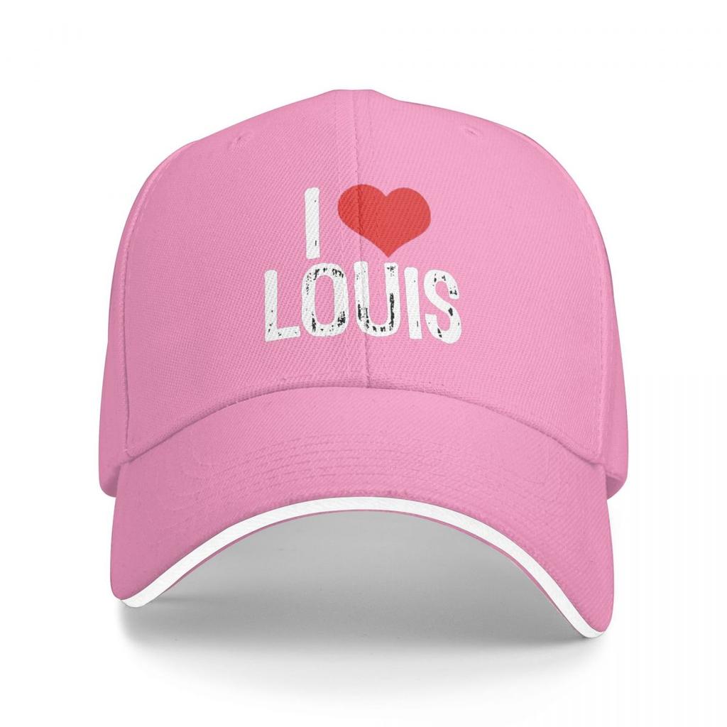 Ich liebe Louis Tomlinson Baseballkappen Snapback Baseballmützen Atmungsaktiv Lässig Kappe Outdoor Unisex