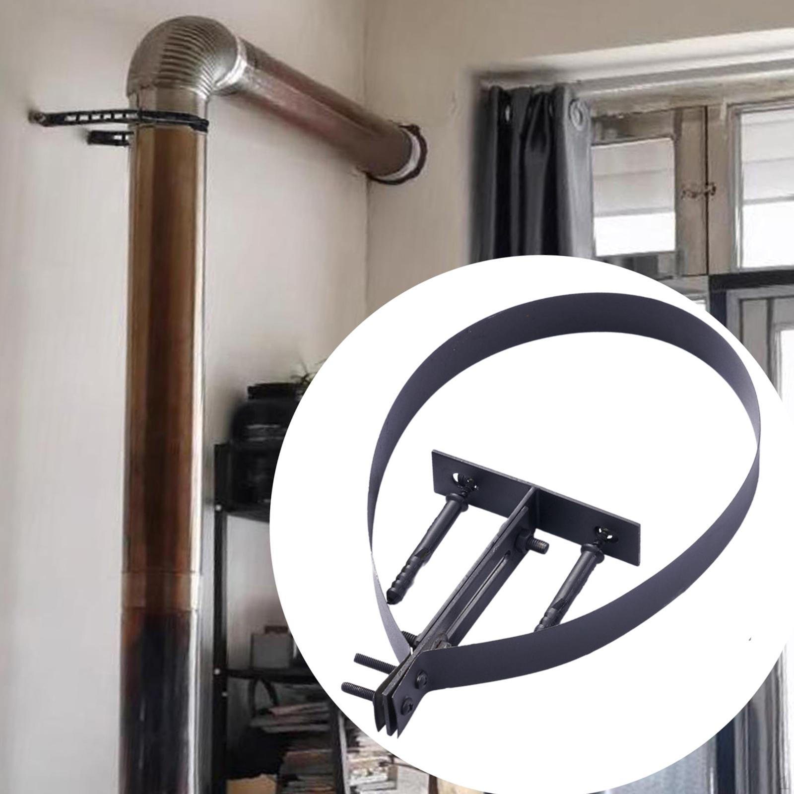 

Опора дымохода с регулировкой длины и фиксацией чёрный