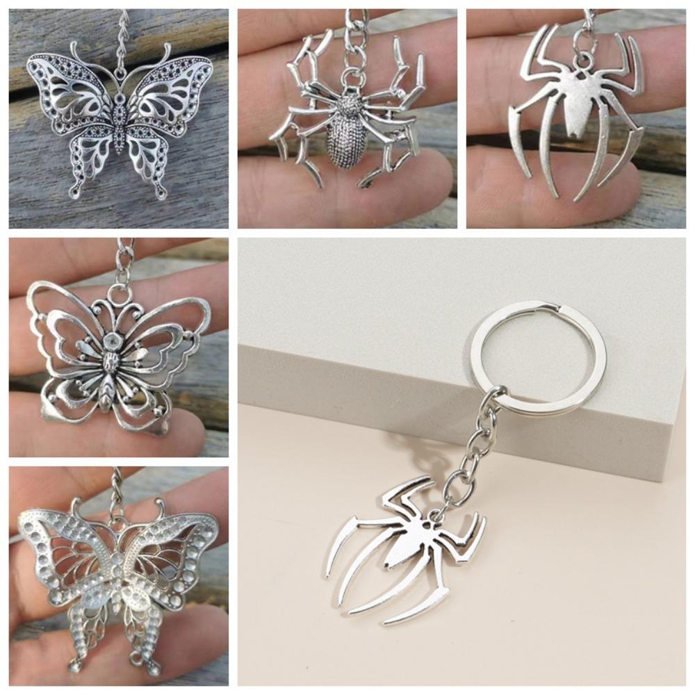 Metal Spider Keychain Araneid Metal Butterfly Key Chains Araneid Animal Key Ring  Car Key Holder